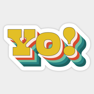 Yo! (Retro Pop Art Text) Sticker